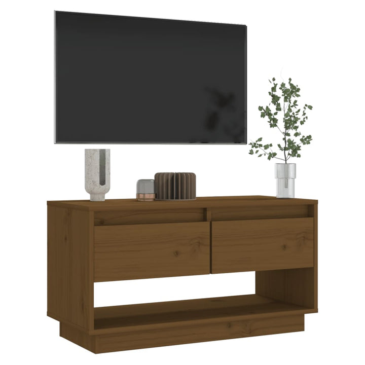 Comodă Tv, , 74X34X40 Cm, Lemn Masiv De Pin