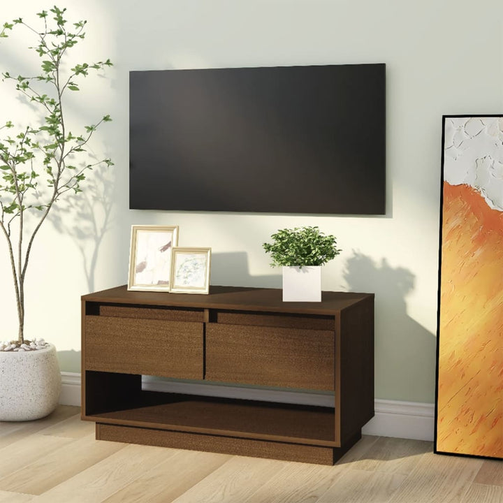 Comodă Tv, , 74X34X40 Cm, Lemn Masiv De Pin
