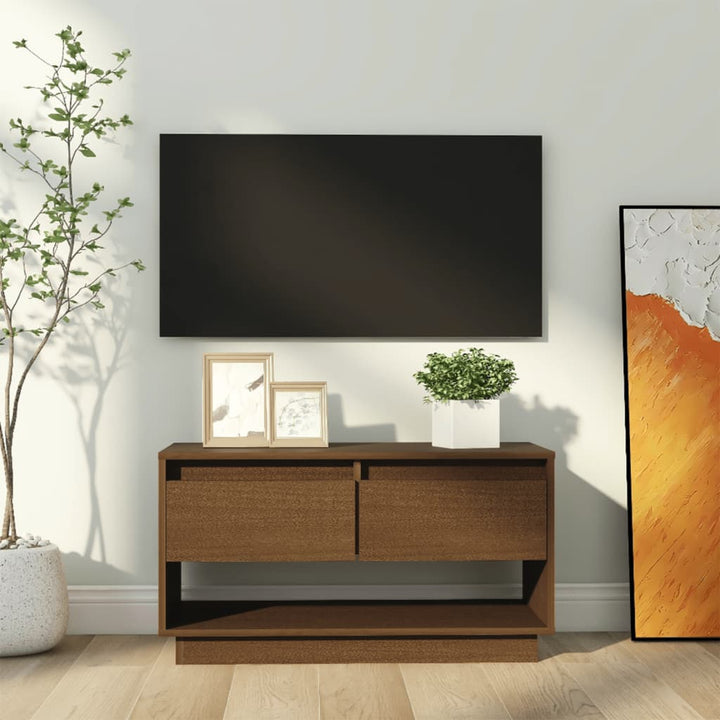 Comodă Tv, , 74X34X40 Cm, Lemn Masiv De Pin
