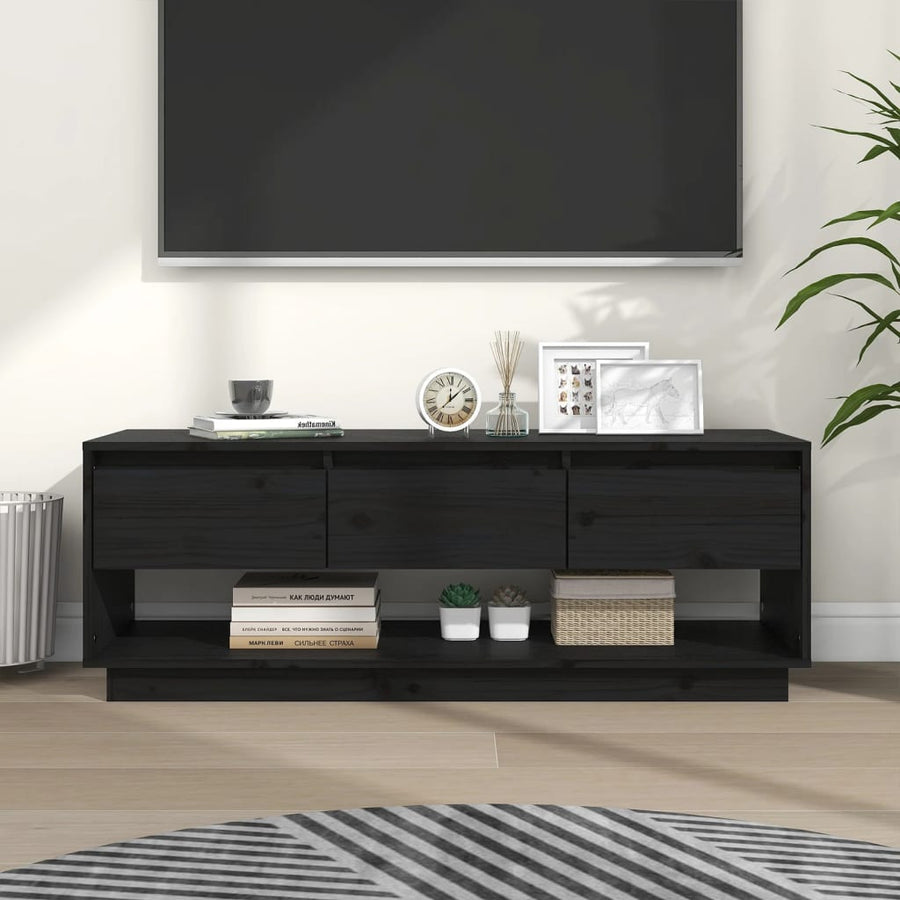 Comodă Tv, , 110,5X34X40 Cm, Lemn Masiv De Pin