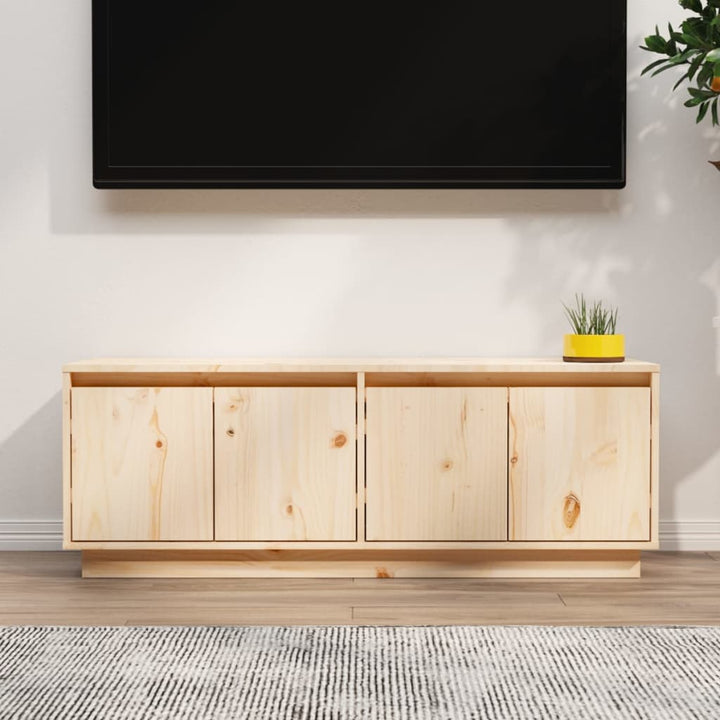 Comodă Tv, 110X34X40 Cm, Lemn Masiv De Pin