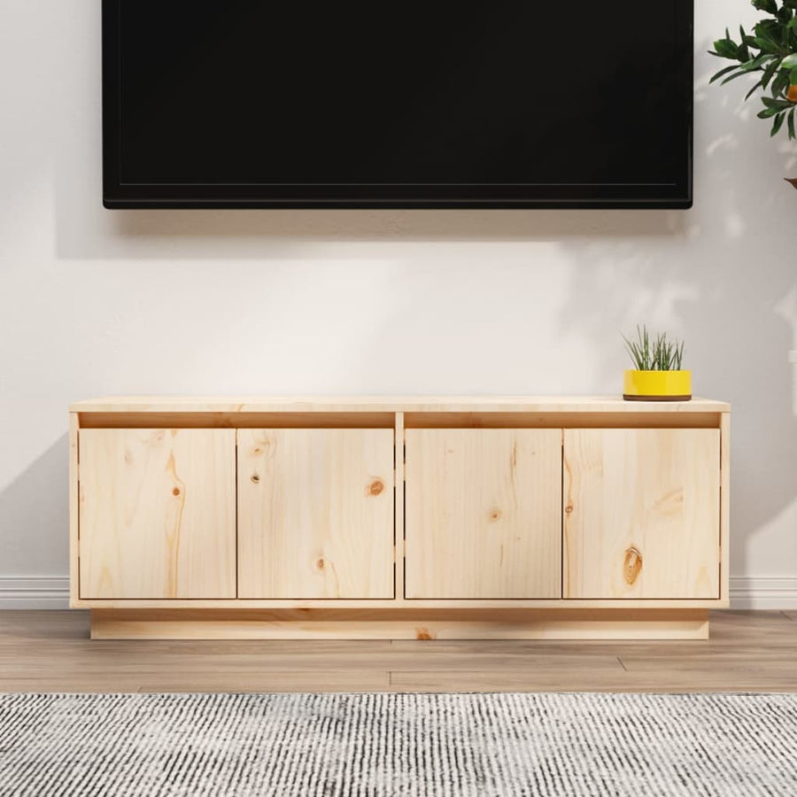 Comodă Tv, 110X34X40 Cm, Lemn Masiv De Pin