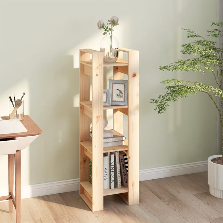 Bibliotecă/Separator Cameră, 41X35X125 Cm, Lemn Masiv Pin