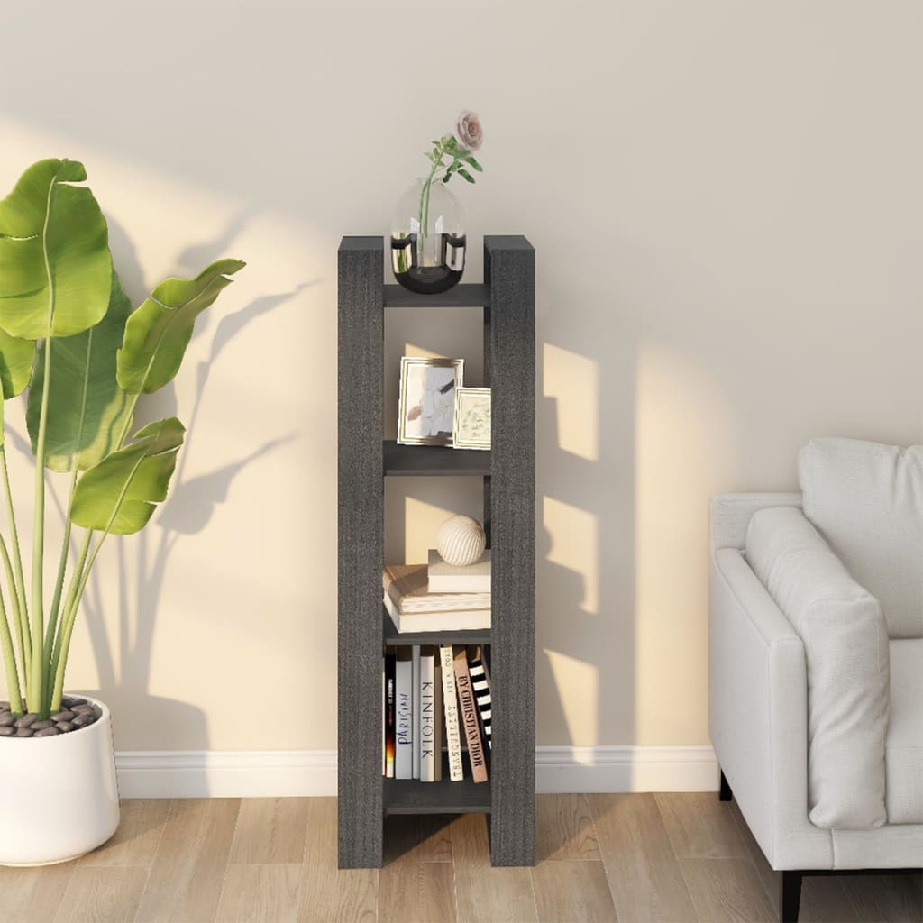 Bibliotecă/Separator Cameră, 41X35X125 Cm, Lemn Masiv Pin