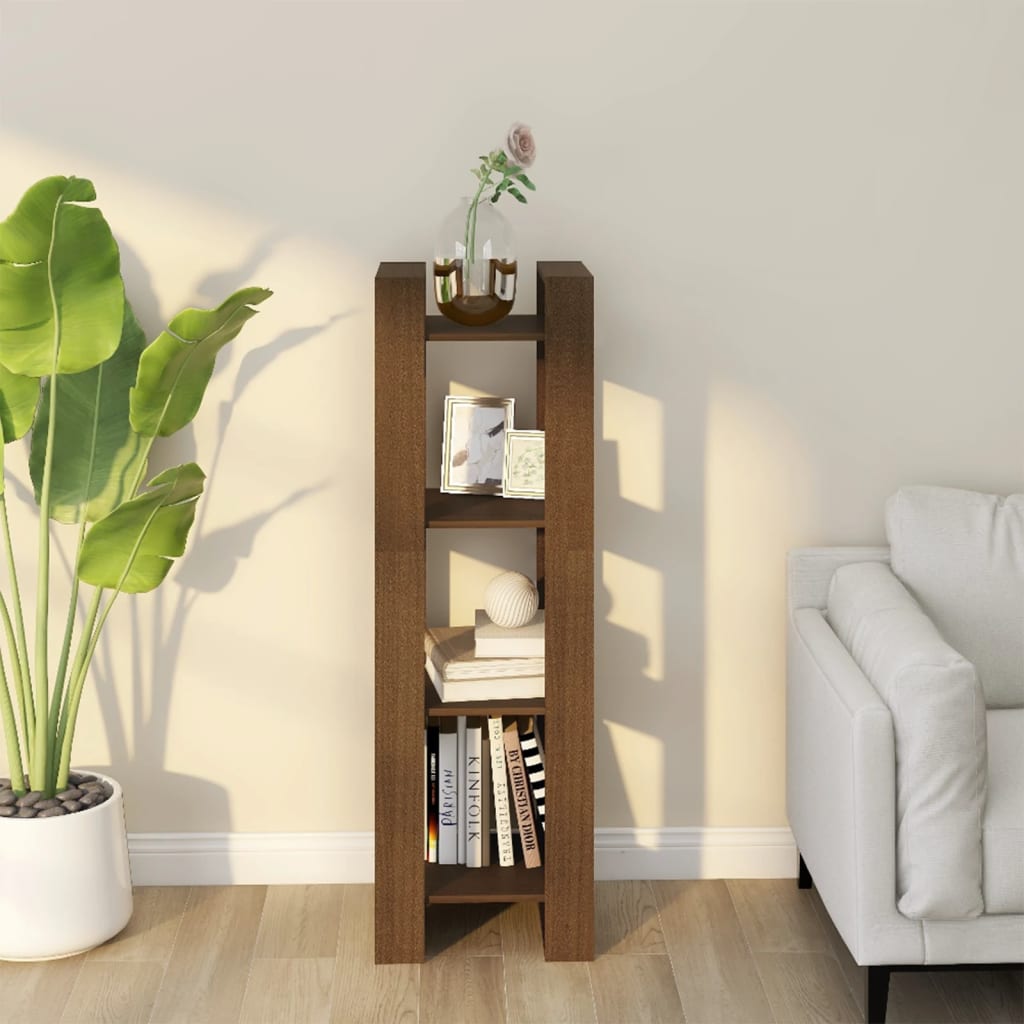 Bibliotecă/Separator Cameră, 41X35X125 Cm, Lemn Masiv Pin
