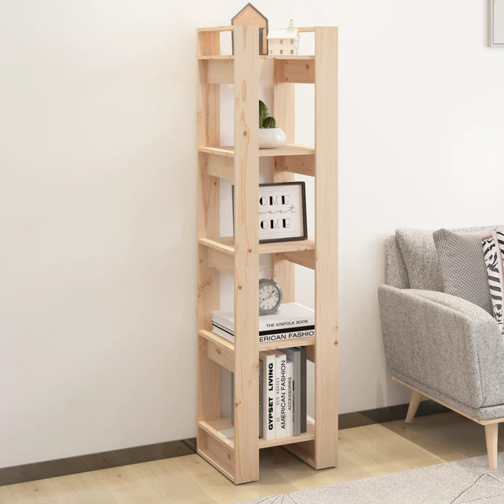 Bibliotecă/Separator Cameră, , 41X35X160 Cm, Lemn Masiv Pin