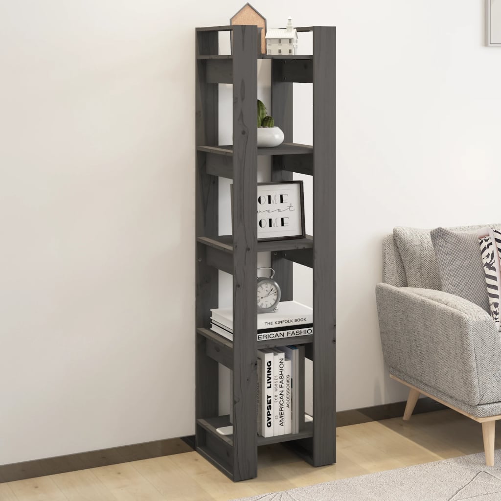 Bibliotecă/Separator Cameră, , 41X35X160 Cm, Lemn Masiv Pin