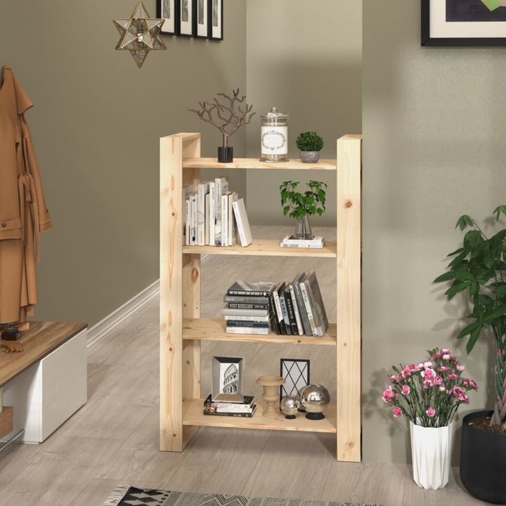 Bibliotecă/Separator Cameră, , 80X35X125 Cm, Lemn Masiv Pin