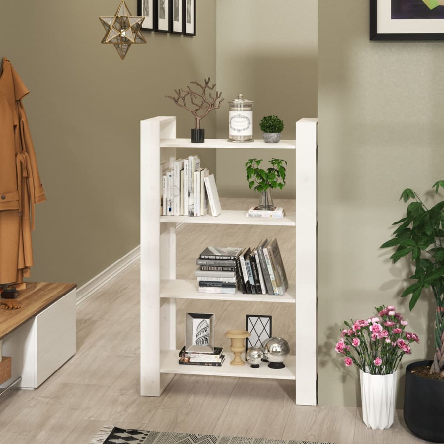Bibliotecă/Separator Cameră, , 80X35X125 Cm, Lemn Masiv Pin