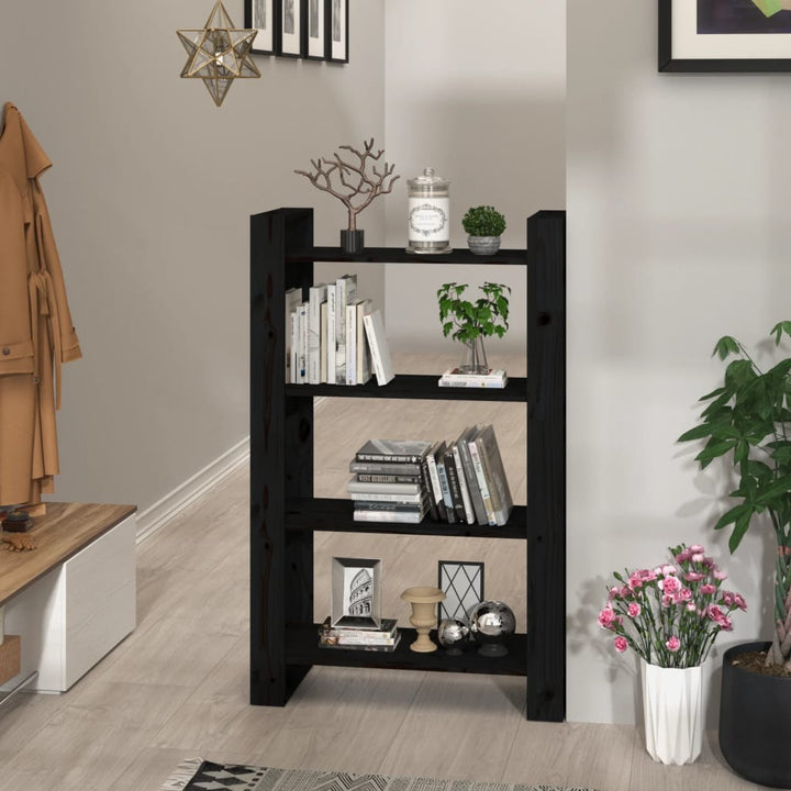 Bibliotecă/Separator Cameră, , 80X35X125 Cm, Lemn Masiv Pin