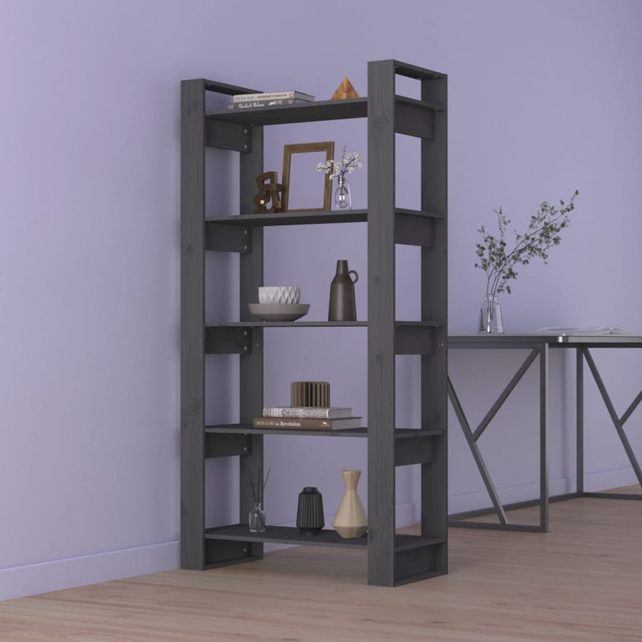 Bibliotecă/Separator Cameră, , 80X35X160 Cm, Lemn Masiv Pin