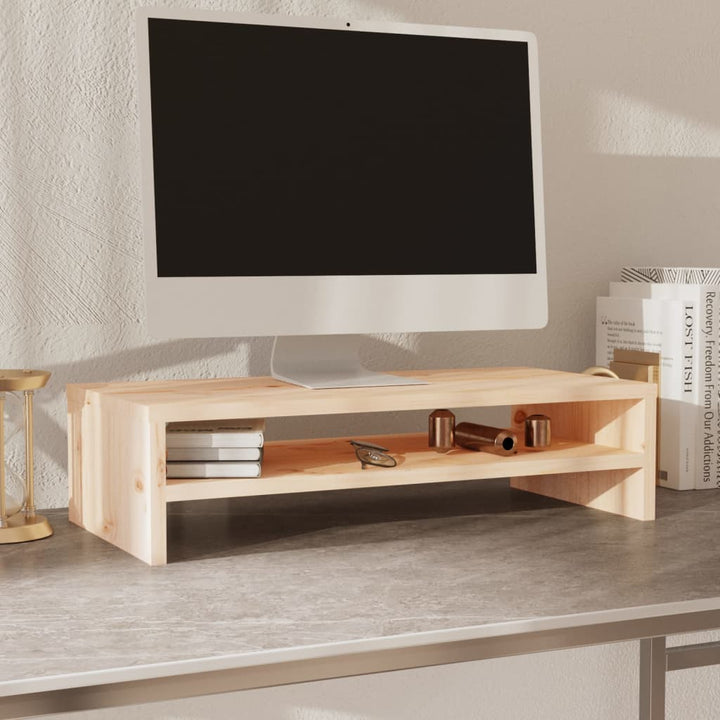 Stand Pentru Monitor, 50X24X13 Cm, Lemn Masiv De Pin