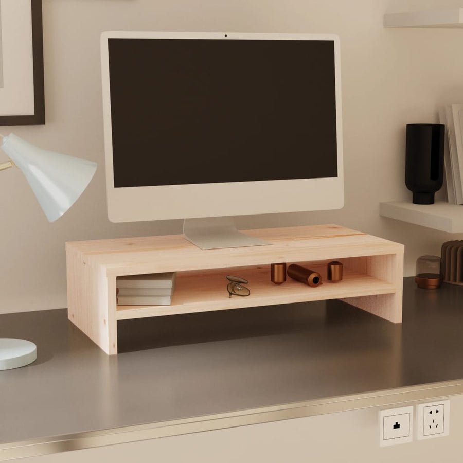 Stand Pentru Monitor, 50X24X13 Cm, Lemn Masiv De Pin