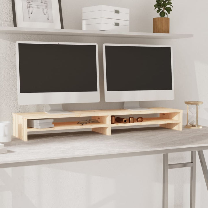 Stand Pentru Monitor, 100X24X13 Cm, Lemn Masiv De Pin