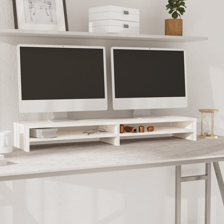 Stand Pentru Monitor, 100X24X13 Cm, Lemn Masiv De Pin