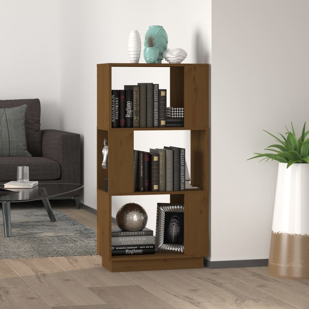 Bibliotecă/Separator Cameră, , 51X25X101 Cm Lemn Masiv Pin