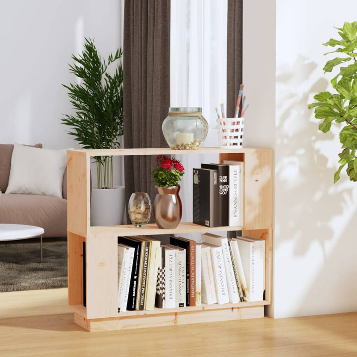 Bibliotecă/Separator Cameră, , 80X25X70 Cm, Lemn Masiv Pin
