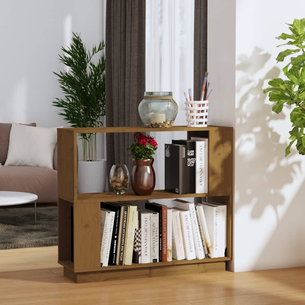 Bibliotecă/Separator Cameră, , 80X25X70 Cm, Lemn Masiv Pin