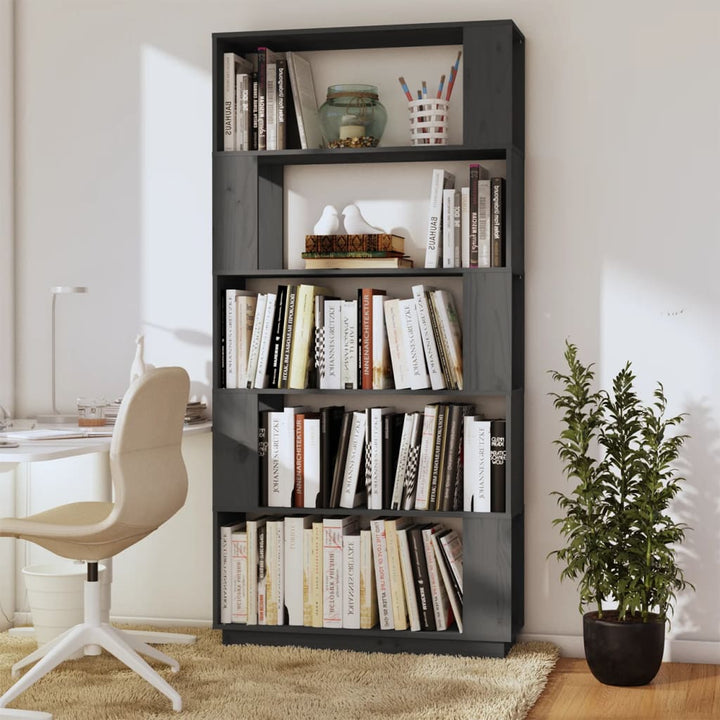 Bibliotecă/Separator Cameră, , 80X25X163,5 Cm Lemn Masiv Pin
