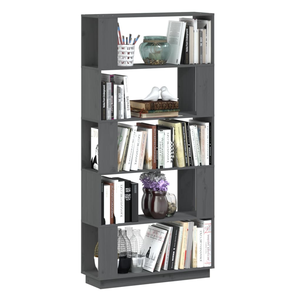 Bibliotecă/Separator Cameră, , 80X25X163,5 Cm Lemn Masiv Pin