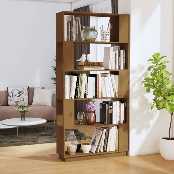Bibliotecă/Separator Cameră, , 80X25X163,5 Cm Lemn Masiv Pin