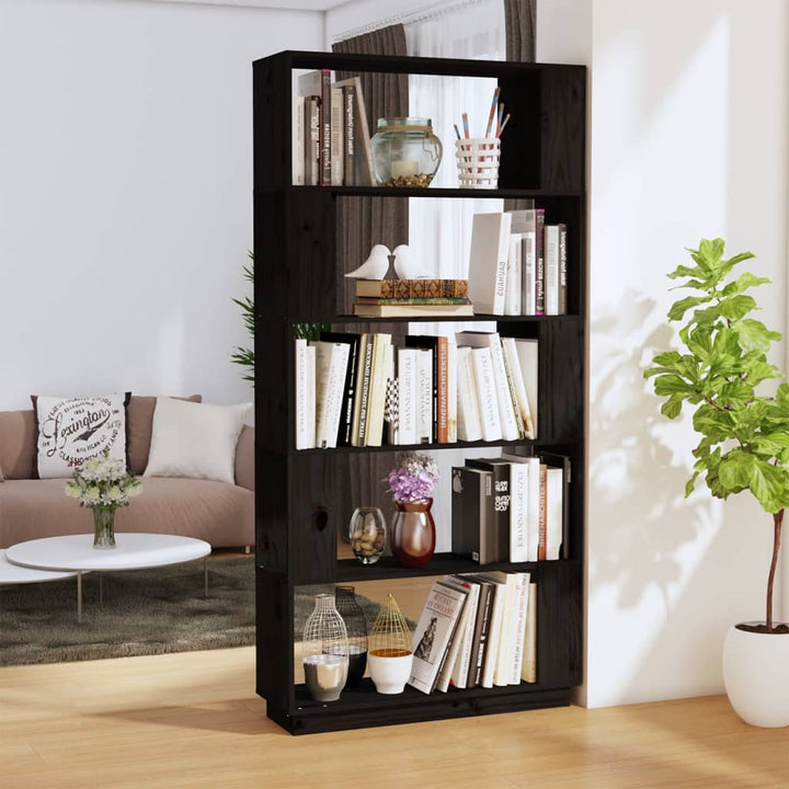 Bibliotecă/Separator Cameră, , 80X25X163,5 Cm Lemn Masiv Pin