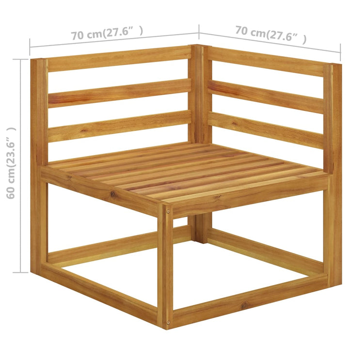 Set Mobilier De Grădină Cu Perne, 5 Piese, Lemn Masiv De Acacia