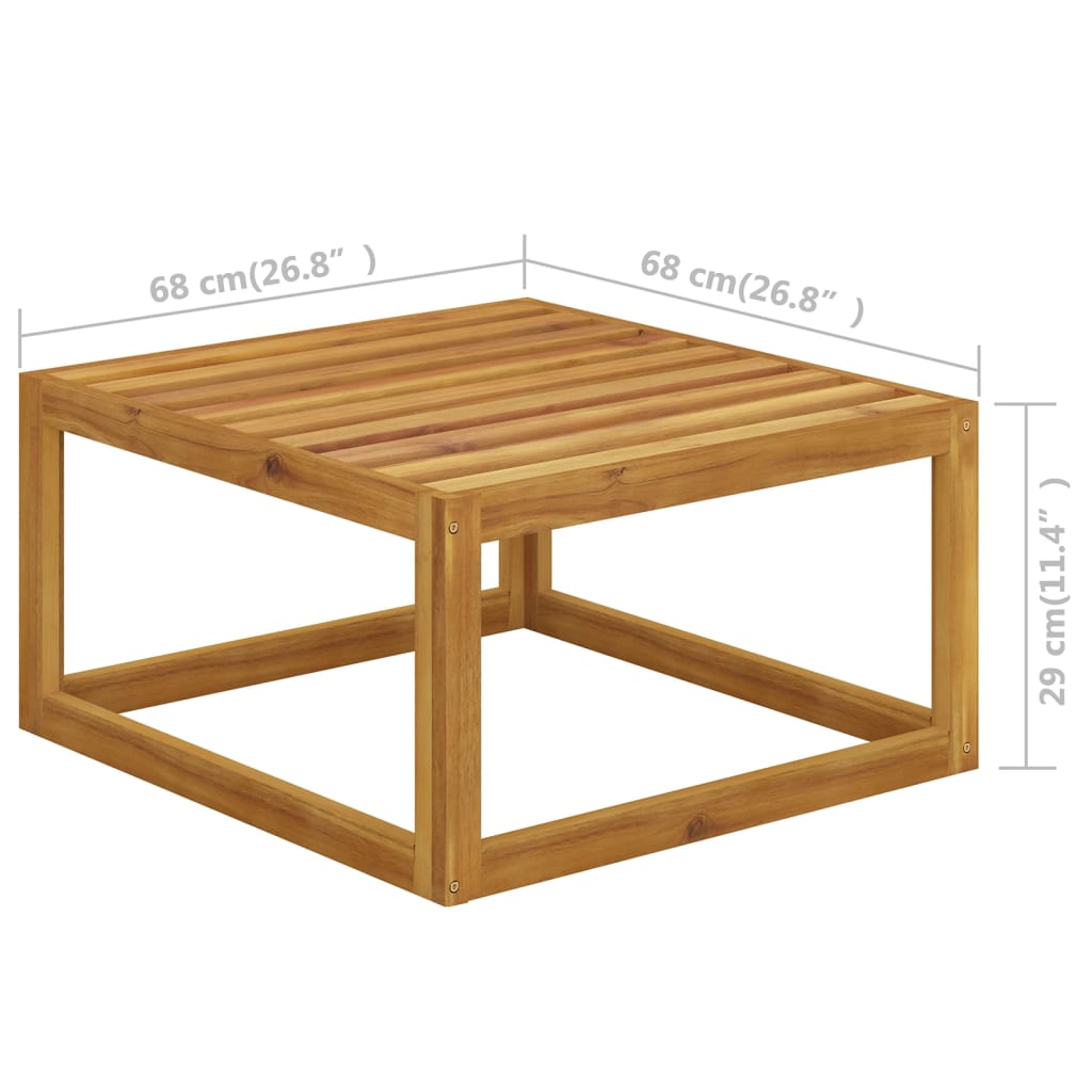 Set Mobilier De Grădină Cu Perne, 5 Piese, Lemn Masiv De Acacia