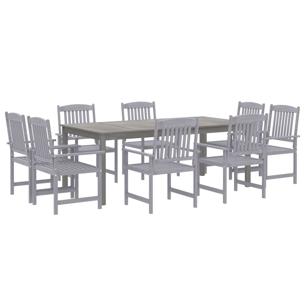 Set Mobilier De Grădină, 9 Piese, Lemn Masiv De Acacia