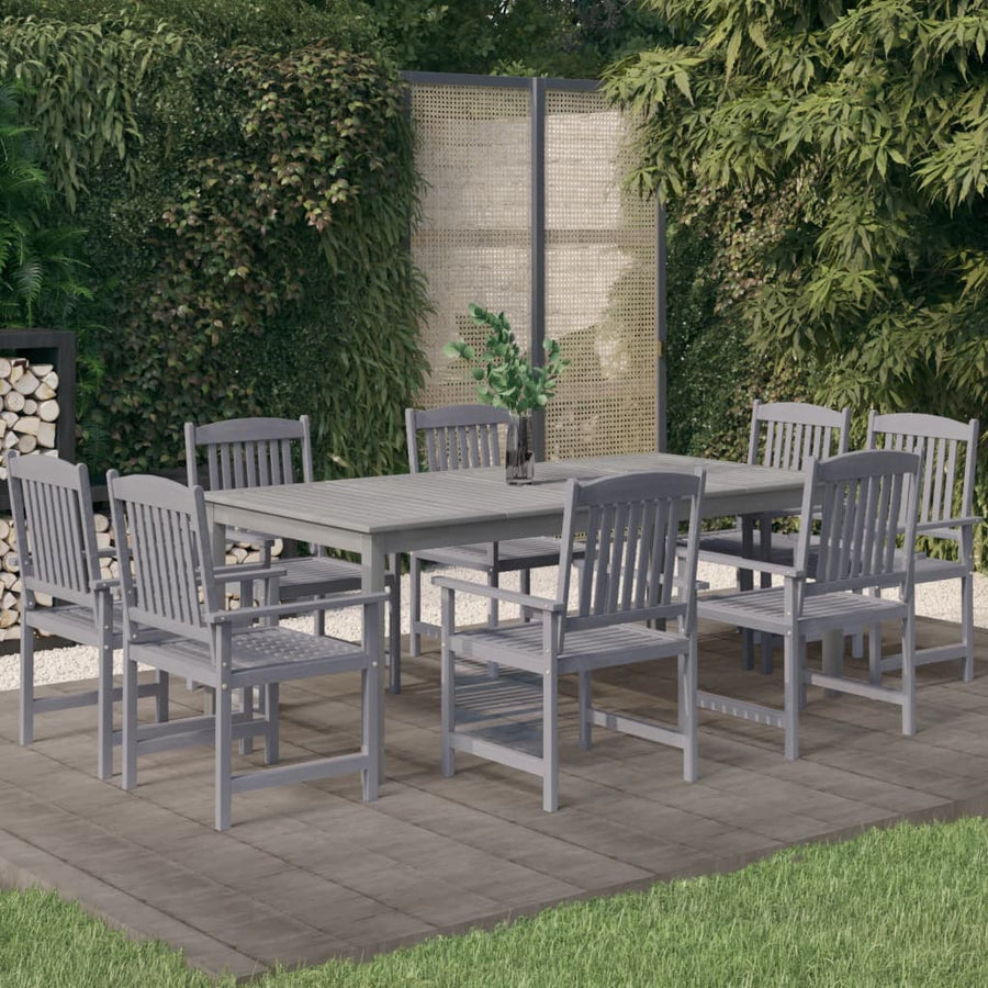 Set Mobilier De Grădină, 9 Piese, Lemn Masiv De Acacia
