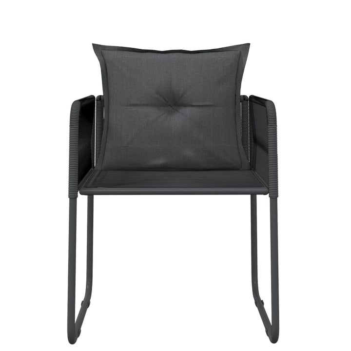 Set De Mobilier Pentru Grădină, 3 Piese, Negru