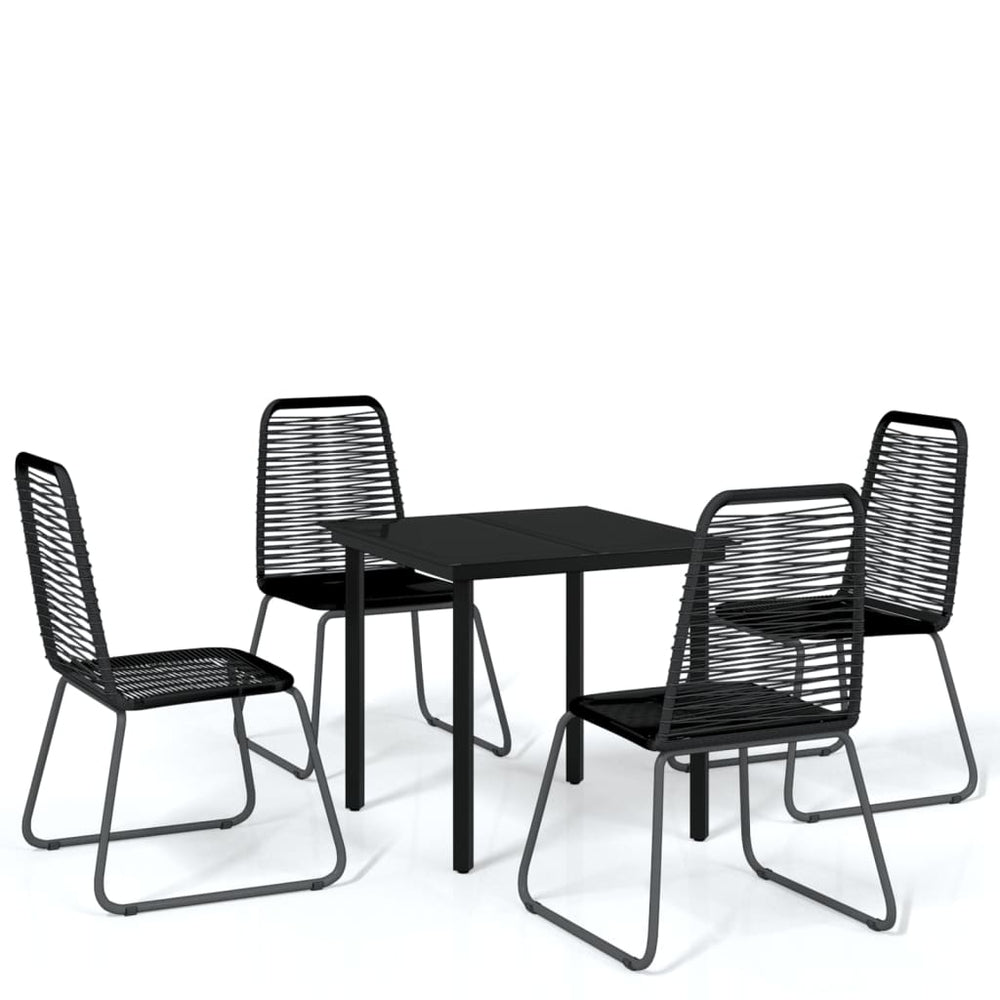 Set De Mobilier Pentru Grădină, 5 Piese, Negru