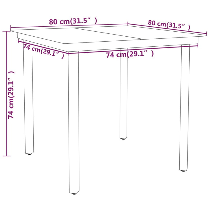 Set De Mobilier Pentru Grădină, 5 Piese, Negru