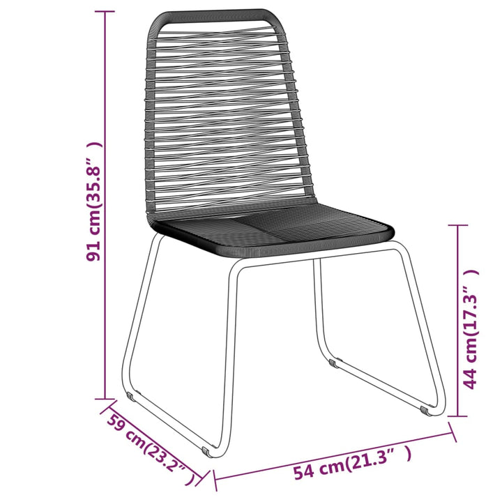 Set De Mobilier Pentru Grădină, 5 Piese, Negru