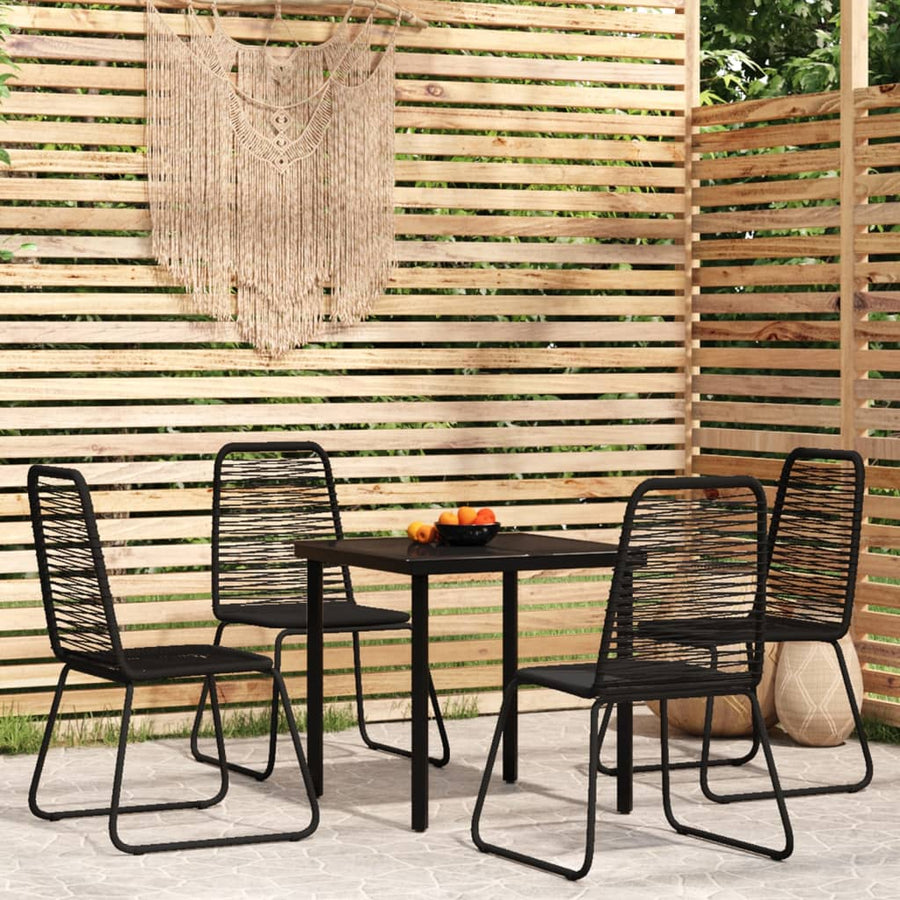 Set De Mobilier Pentru Grădină, 5 Piese, Negru
