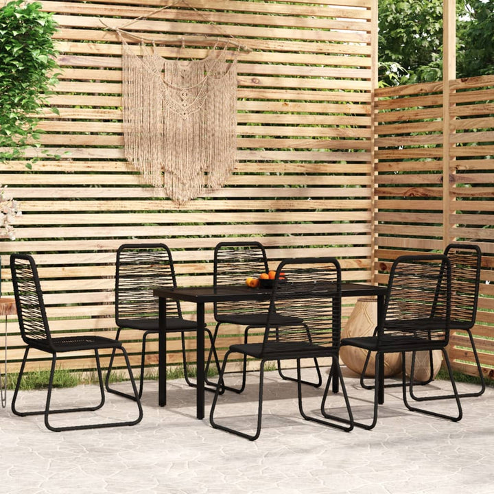 Set De Mobilier Pentru Grădină, 5 Piese, Negru