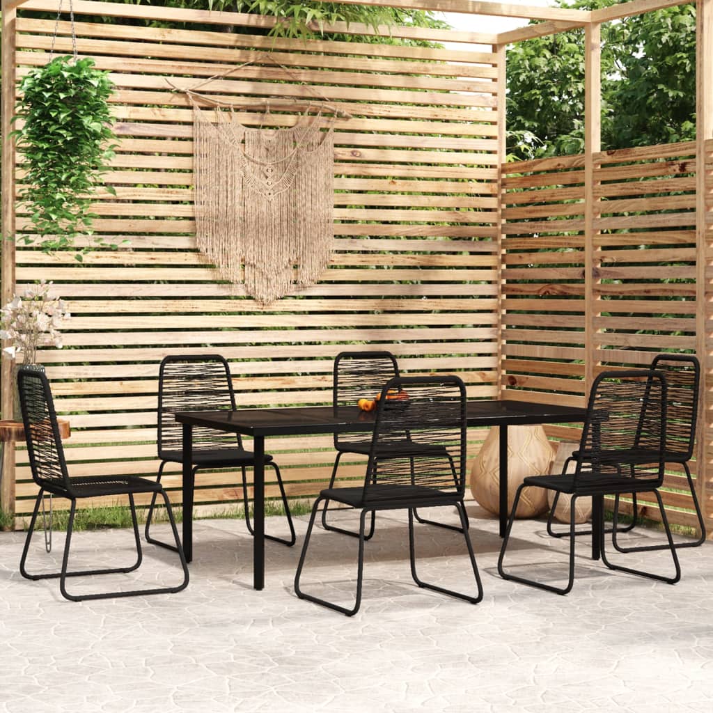 Set De Mobilier Pentru Grădină, 5 Piese, Negru