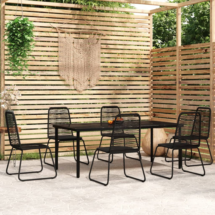 Set De Mobilier Pentru Grădină, 5 Piese, Negru