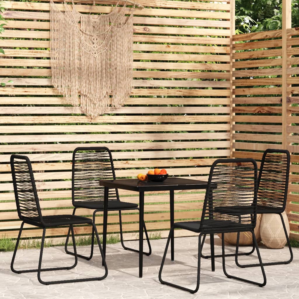 Set De Mobilier Pentru Grădină, 3 Piese, Negru