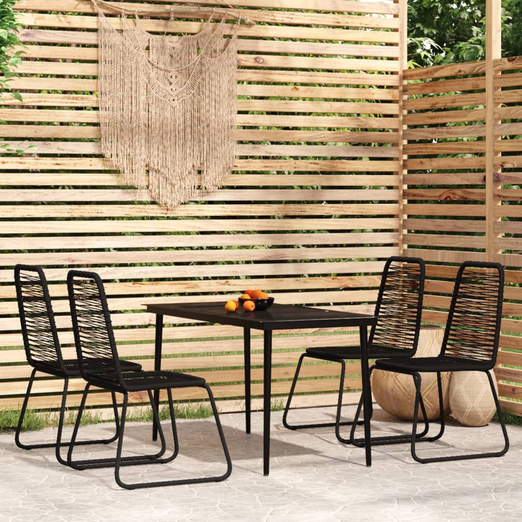 Set De Mobilier Pentru Grădină, 3 Piese, Negru