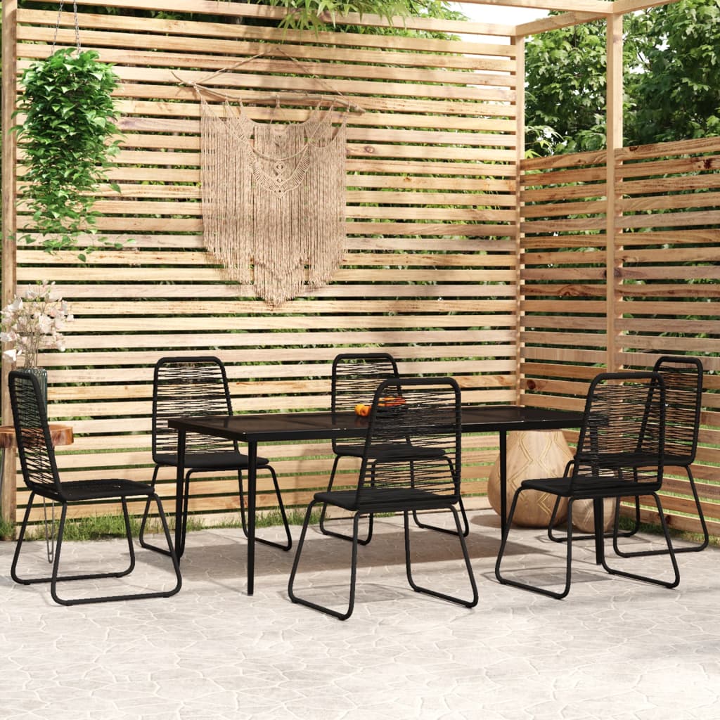 Set De Mobilier Pentru Grădină, 3 Piese, Negru
