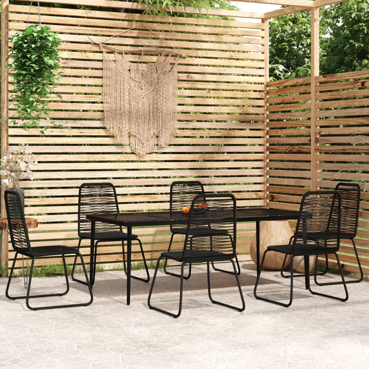 Set De Mobilier Pentru Grădină, 3 Piese, Negru
