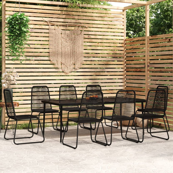 Set De Mobilier Pentru Grădină, 3 Piese, Negru