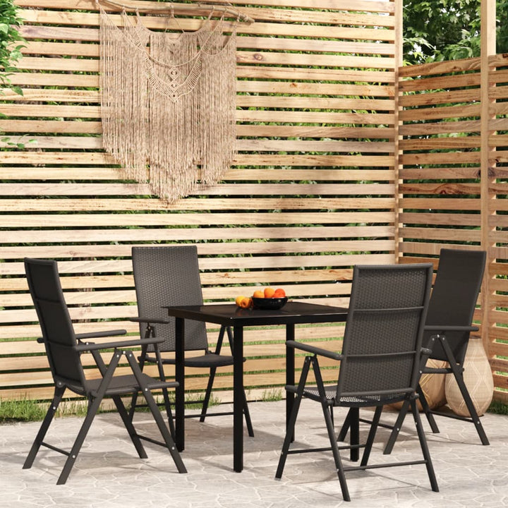 Set De Mobilier Pentru Grădină, 3 Piese, Negru