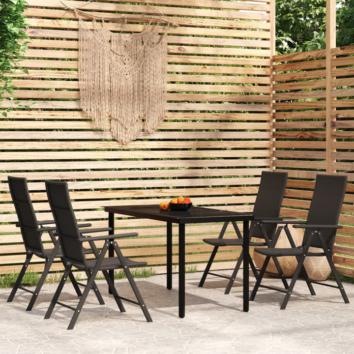 Set De Mobilier Pentru Grădină, 3 Piese, Negru
