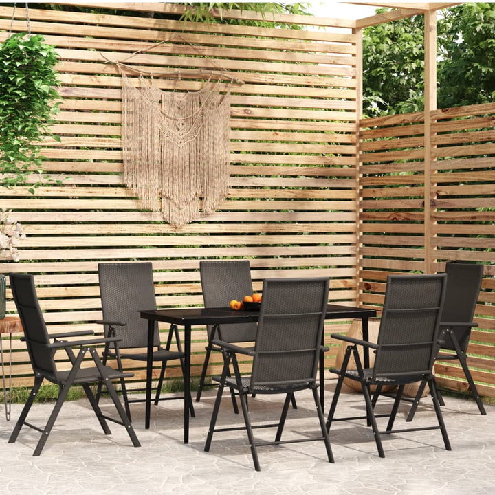 Set De Servit Masa Pentru Grădină, 5 Piese, Negru