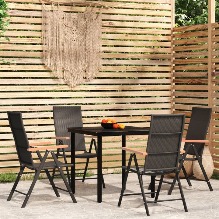 Set Mobilier De Grădină, 3 Piese, Negru