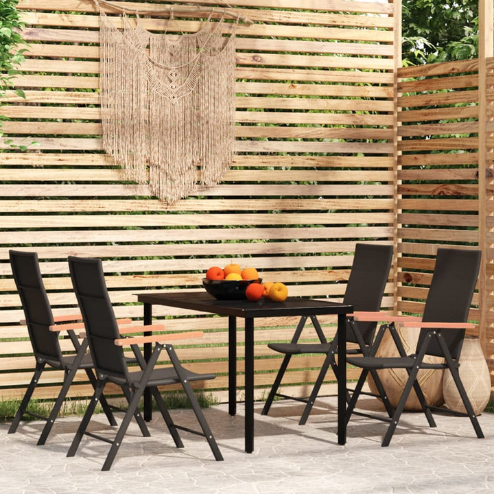 Set Mobilier De Grădină, 3 Piese, Negru