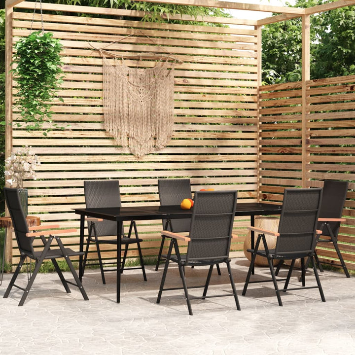 Set Mobilier De Grădină, 3 Piese, Negru
