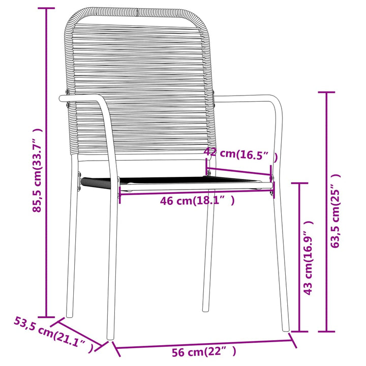 Set De Mobilier Pentru Grădină, 3 Piese, Negru